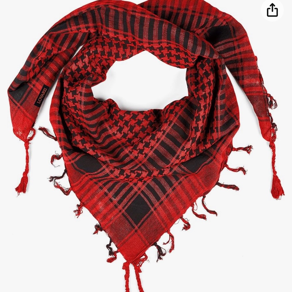 Lovarzi scarf red/bkack